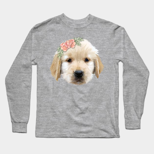 Baby Golden Dog Long Sleeve T-Shirt by thedailysoe